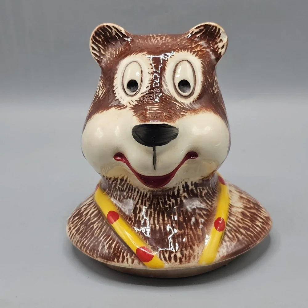 Vintage McCoy Hamms Bear Cookie Jar LID ONLY Replacement 1972